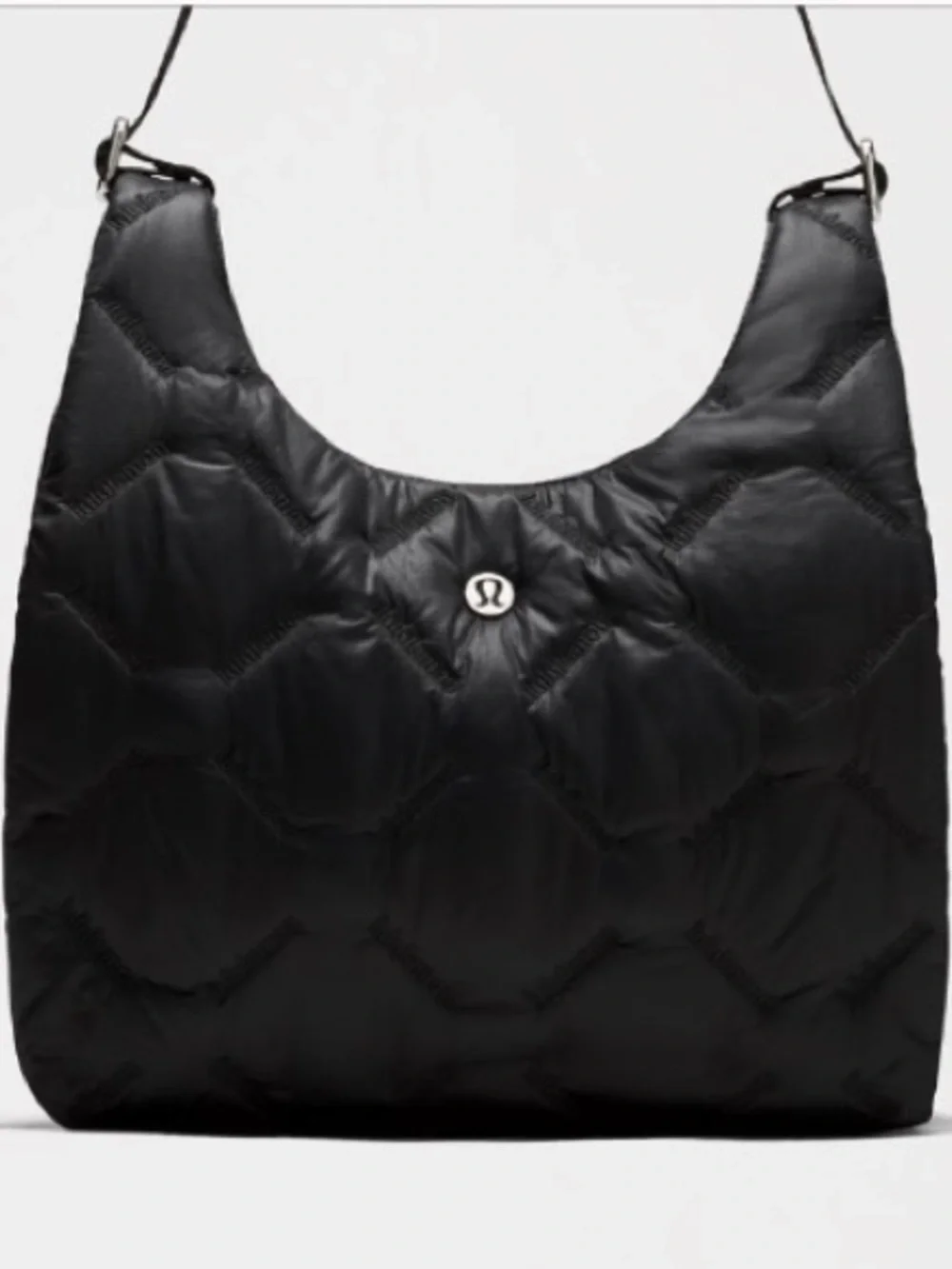 Lululemon Black Quilted Shoulder Hobo Bag